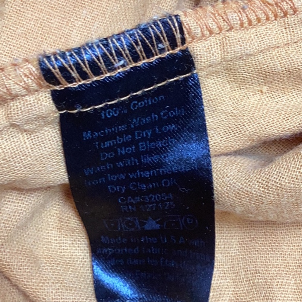 Loup Grace Cotton Button Front Top in Canary Size large - Picture 9 of 11